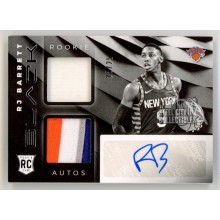 RJ Barrett 2019-20 Panini Black Autograph Rookie Patch Card #RVM-RJ 23/25