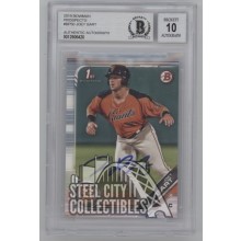 Joey Bart 2019 Bowman Prospects Autographed Card #BP50 BAS 10