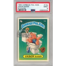 Jason Basin 1985 Garbage Pail Kids Sticker Card #14b PSA 9