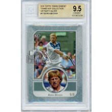 Boris Becker 2020 Topps Transcendent Tennis VIP Silver Card #17 5/5 BGS 9.5