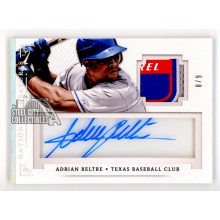 Adrian Beltre 2014 Panini National Treasures Autograph Tag Patch Card #3 6/8