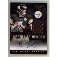 Ben Roethlisberger 2012 Panini Absolute Heroes Autograph Jersey Card #3 04/10