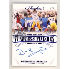Ben Roethlisberger 2019 Panini Flawless Finishes XLIII Autograph Card #FF-BR 2/3