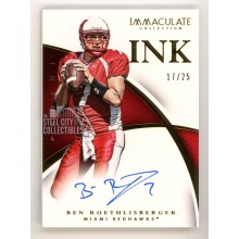 Ben Roethlisberger 2015 Immaculate Collegiate Ink Autograph Card #8 17/25