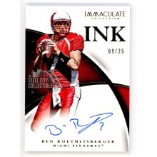 Ben Roethlisberger 2015 Panini Immaculate Collegiate Ink Autograph Card 09/25
