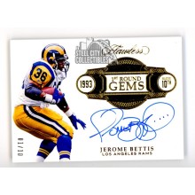 Jerome Bettis 2017 Panini Flawless 1st Round Gems Autograph Card #FG-JB 01/10