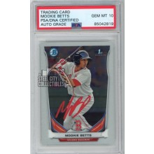 Mookie Betts 2014 Bowman Chrome 1st Bowman Autograph Card #BCP109 PSA/DNA 10 (Red)
