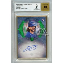 Bo Bichette 2020 Bowman Transcendent Rookie Autograph Card Emerald 3/5 BGS 9