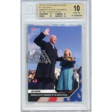 Joe Biden 2021 Topps Now Presidential Election Card #14 BGS 10 Pristine