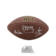 Buffalo Dynasty Jim Kelly Andre Reed Thurman Thomas Autographed Wilson Football - BAS COA