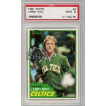 Larry Bird 1981-82 Topps Basketball Card #4 PSA 9 Mint