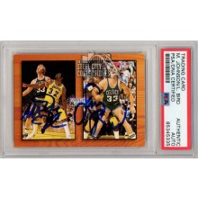 Larry Bird/Magic Johnson 1994-95 Skybox Autograph Card #MB1 PSA/DNA