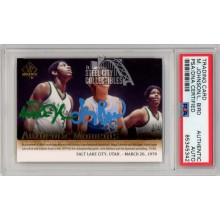 Larry Bird/Magic Johnson 2014-15 UD SP Authentic Autograph Card #71 PSA/DNA (Paint)