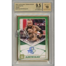 Aleister Black 2020 Topps Transcendent WWE Green Autograph Card 04/15 BGS 9.5