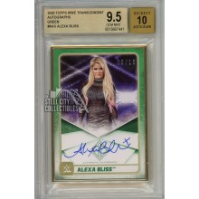 Alexa Bliss 2020 Topps Transcendent WWE Green Autograph Card 09/15 BGS 9.5