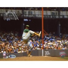 Vida Blue Autographed Oakland Athletics 8x10 Photo (Horizontal) - BAS COA