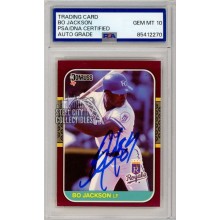 Bo Jackson 1987 Donruss Autograph Card #205 PSA/DNA 10
