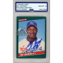 Bo Jackson 1986 Donruss The Rookies Autograph Card #38 PSA/DNA 10