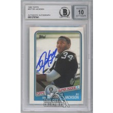 Bo Jackson 1988 Topps Football Autograph Auto Rookie Card #327 - BAS 10