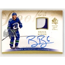 Brock Boeser 2017-18 Upper Deck SP Authentic Autograph Rookie Patch Card #R-BB 08/25