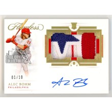 Alec Bohm 2021 Panini Flawless Autograph Rookie Patch Card #RAH-AB 01/10