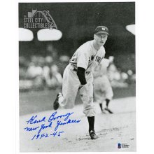 Hank Borowy "New York Yankees 1942-45" Autographed Yankees 8x10 Photo - BAS COA
