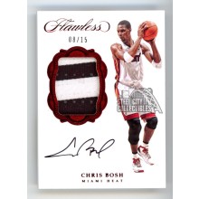 Chris Bosh 2016-17 Panini Flawless Autograph Patch Card #SP-CB 08/15
