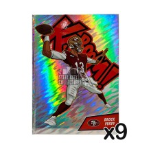 2024 Panini Absolute Football Countdown Calendar EMPTY Box - Brock Purdy Kaboom Cover (LOT of 9)