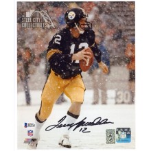 Terry Bradshaw Autographed Pittsburgh Steelers 8x10 Photo - BAS (Snow)