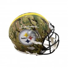 Terry Bradshaw Autographed Steelers Camo Authentic Full-Size Football Helmet - BAS COA