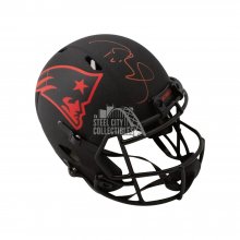 Tom Brady Autographed Patriots Eclipse Replica Full-Size Football Helmet - Fanatics LOA