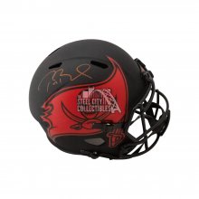 Tom Brady Autographed Buccaneers Eclipse Replica Full-Size Football Helmet - Fanatics LOA