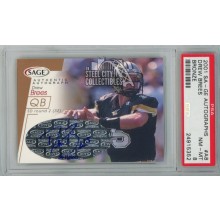 Drew Brees 2001 Sage Autograph Rookie Card #A8 361/500 PSA 8 NM-MT