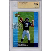 Drew Brees 2001 Bowman's Best Rookie Card #121 28/1499 BGS 9.5 Gem Mint
