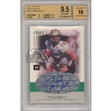 Drew Brees 2001 Sage Hit Autograph Rookie Card #A15 BGS 9.5 Gem Mint
