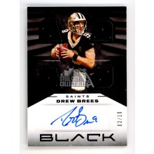 Drew Brees 2020 Panini Black Autograph Jersey Card #11 02/10
