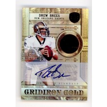 Drew Brees 2011 Panini Gold Standard Gridiron Gold Autograph Card #16 02/10