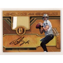 Drew Brees 2017 Panini Gold Standard Good Gold Autograph Patch Card #GG-DB 3/3