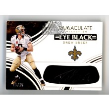 Drew Brees 2016 Panini Immaculate Eye Black Autograph Card #DB 15/15