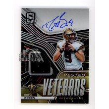 Drew Brees 2021 Panini Spectra Vested Veterans Autograph Jersey Card #VV-DB 7/7