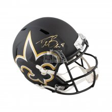 Drew Brees Autographed New Orleans Saints AMP Full-Size Football Helmet - BAS COA