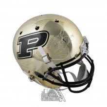 Drew Brees Autographed Purdue Boilermakers Chrome Full-Size Football Helmet - BAS COA