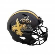 Drew Brees Autographed New Orleans Saints Eclipse Full-Size Football Helmet - BAS COA