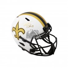 Drew Brees Autographed New Orleans Saints Lunar Eclipse Replica Full-Size Football Helmet - BAS COA