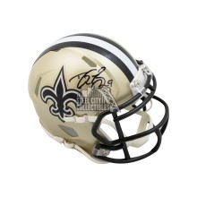 Drew Brees Autographed New Orleans Saints Speed Mini Football Helmet - BAS COA