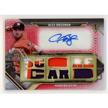 Alex Bregman 2021 Topps Triple Threads Red Autograph Patch Card #TTAR-ABR3 1/1