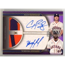 Alex Bregman/Yordan Alvarez 2021 Topps Definitive Autograph Patch Card 07/10