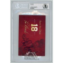 Lou Brock Autographed Invitation - BAS 10