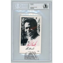 Lou Brock Autographed Postcard - BAS (Red Ink)