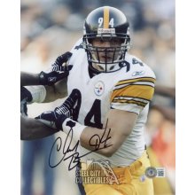 Chad Brown Autographed Pittsburgh Steelers 8x10 Photo - BAS (Black Ink)